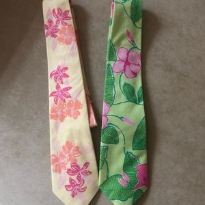 Lilly Pulitzer neckties. SOLD